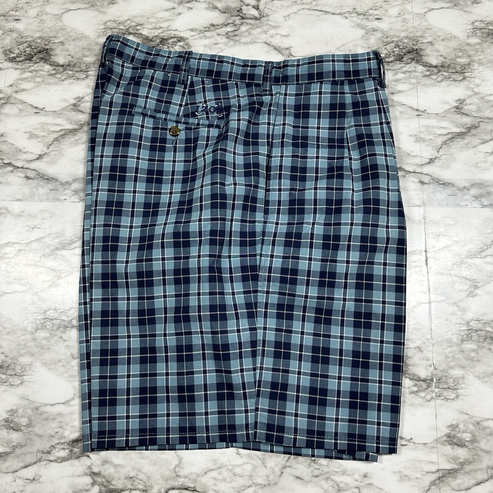 IZOD Golf Classic Pleated Shorts Mens Size 40 x 8" Inseam‎ Multicolor Plaid